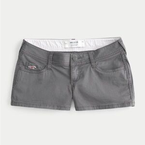Hollister Ultra Low-Rise Interior Pattern Waistband Twill Shortie Short